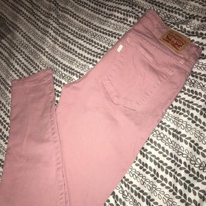 Levi 711 Skinny Jeans | Pale Pink | Size 29 |